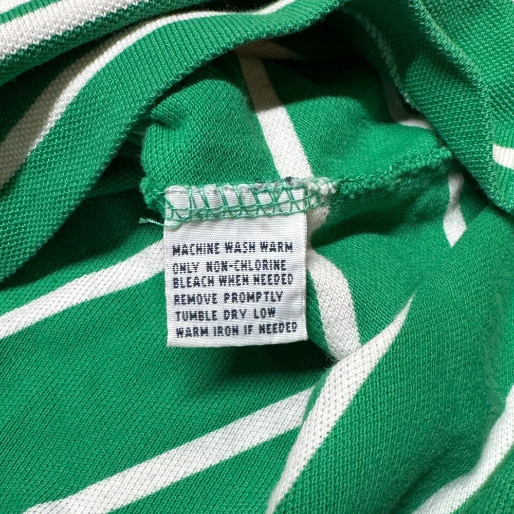Polo Ralph Lauren Mens 2XLT Green White Striped Short Sleeve Polo Shirt Pink